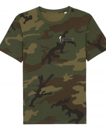 Tee-Shirt camouflage, Impression unique côté cœur du logo Bilbaroude Pix uniquement, impression photo au dos possible
